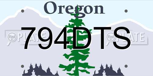 794DTS Oregon License Plate