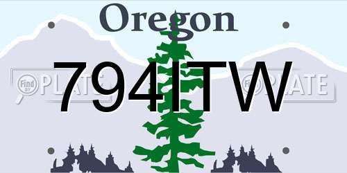 794ITW Oregon License Plate