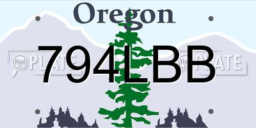 794LBB Oregon License Plate