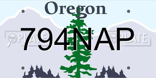 794NAP Oregon License Plate