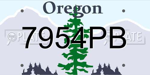 7954PB Oregon License Plate
