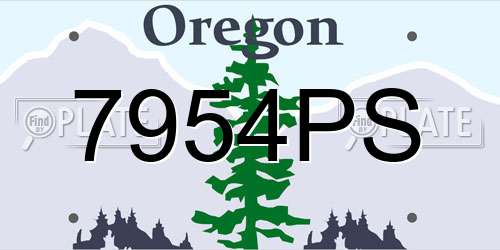 7954PS Oregon License Plate