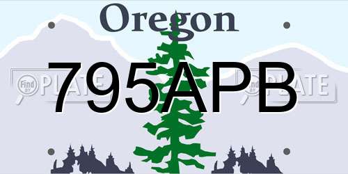 795APB Oregon License Plate