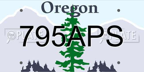 795APS Oregon License Plate
