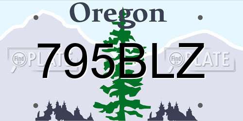 795BLZ Oregon License Plate