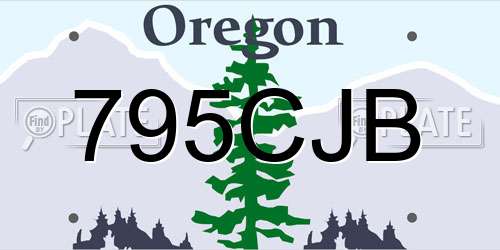 795CJB Oregon License Plate