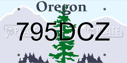 795DCZ Oregon License Plate