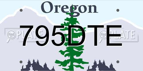 795DTE Oregon License Plate