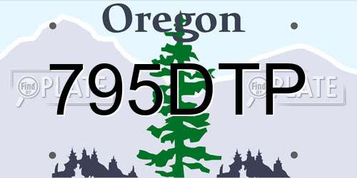 795DTP Oregon License Plate