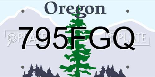 795FGQ Oregon License Plate
