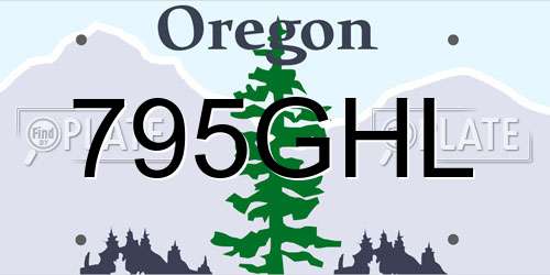 795GHL Oregon License Plate