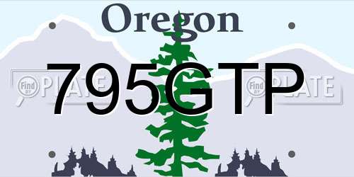 795GTP Oregon License Plate