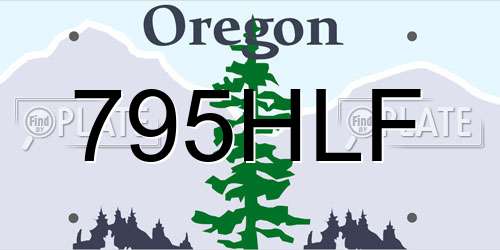 795HLF Oregon License Plate