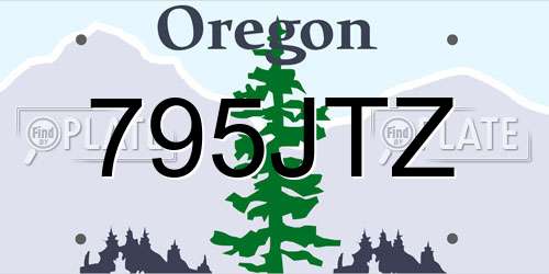 795JTZ Oregon License Plate
