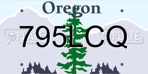 795LCQ Oregon License Plate