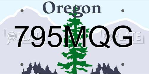 795MQG Oregon License Plate