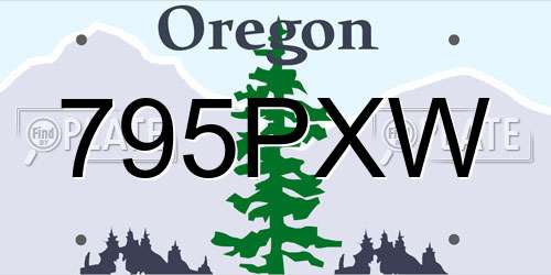 795PXW Oregon License Plate