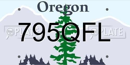 795QFL Oregon License Plate