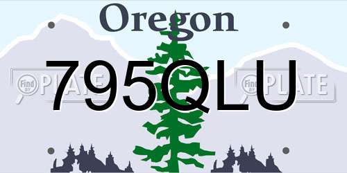 795QLU Oregon License Plate