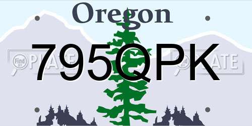 795QPK Oregon License Plate