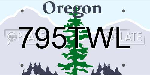 795TWL Oregon License Plate
