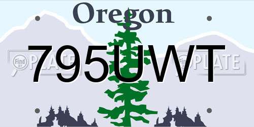 795UWT Oregon License Plate