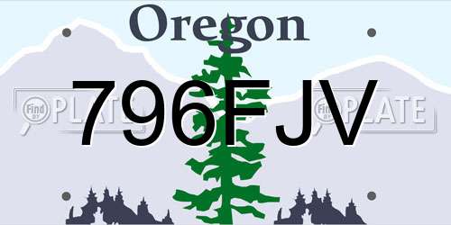 796FJV Oregon License Plate
