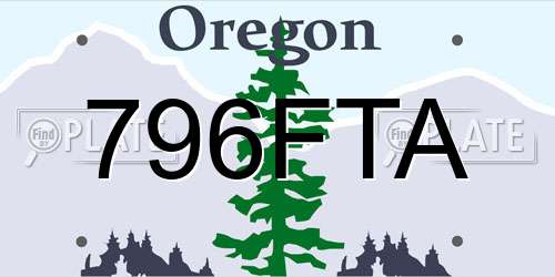 796FTA Oregon License Plate