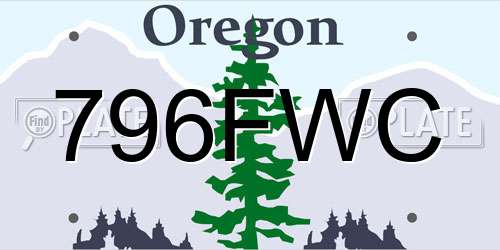 796FWC Oregon License Plate