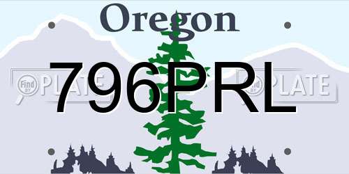 796PRL Oregon License Plate