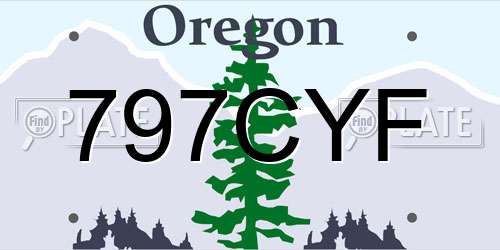 797CYF Oregon License Plate