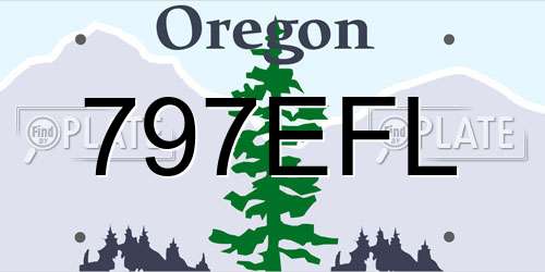 797EFL Oregon License Plate