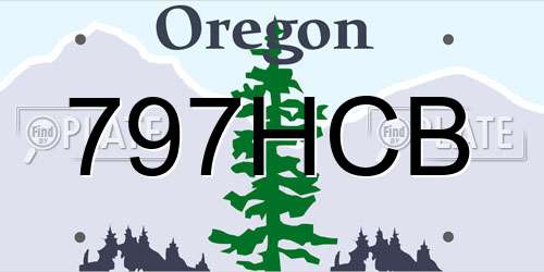 797HCB Oregon License Plate