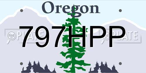797HPP Oregon License Plate