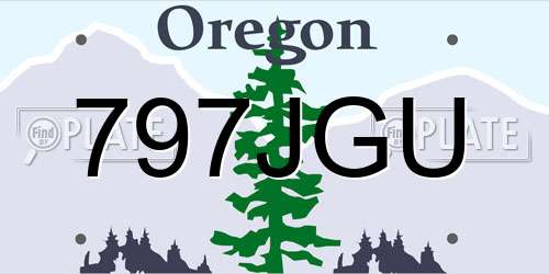 797JGU Oregon License Plate
