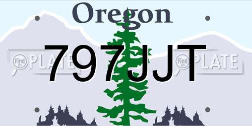 797JJT Oregon License Plate