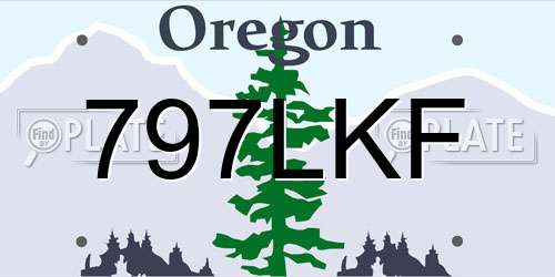 797LKF Oregon License Plate