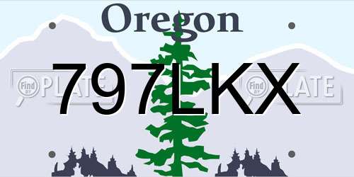 797LKX Oregon License Plate