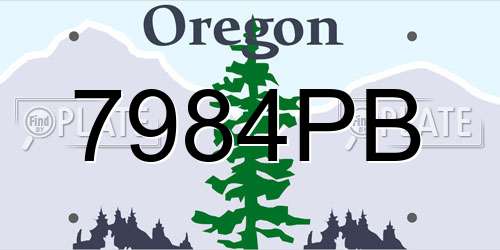7984PB Oregon License Plate