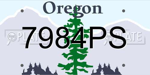 7984PS Oregon License Plate