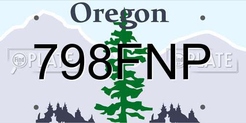 798FNP Oregon License Plate