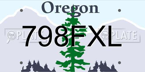 798FXL Oregon License Plate