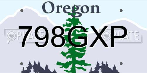 798GXP Oregon License Plate
