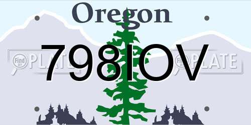 798IOV Oregon License Plate