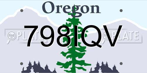 798IQV Oregon License Plate