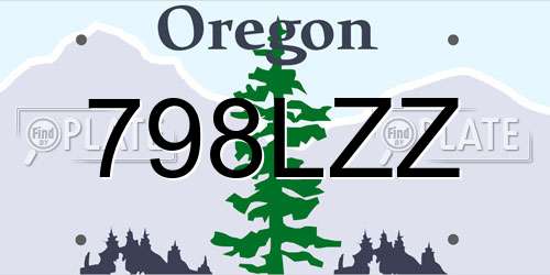 798LZZ Oregon License Plate