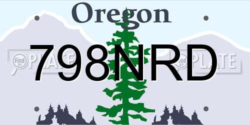 798NRD Oregon License Plate