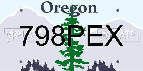 798PEX Oregon License Plate