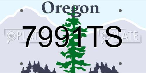7991TS Oregon License Plate