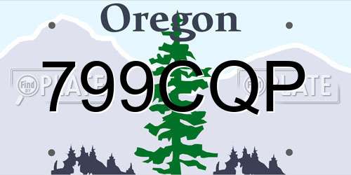 799CQP Oregon License Plate